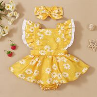 Cute Heart Shape Flower Printing Polyester Girls Dresses main image 5