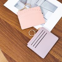 Women's Solid Color Pvc Zipper Card Holders main image 3
