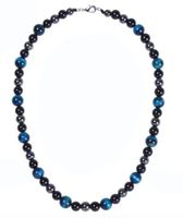 1 Stück Retro Geometrisch Perlen Tigerauge Obsidian Männer Halskette sku image 3