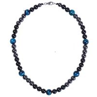 1 Stück Retro Geometrisch Perlen Tigerauge Obsidian Männer Halskette sku image 4