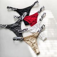 Solid Color Anti-seam Invisible Patchwork Low Waist Thong Panties main image 3