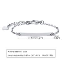 Fashion Heart Shape 304 Stainless Steel Plating Kid'S Bracelets sku image 1
