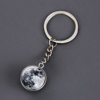 1 Piece Fashion Round Earth Galaxy Artificial Crystal Alloy Unisex Bag Pendant Keychain sku image 1