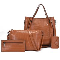 Women's Large All Seasons Pu Leather Fashion Bag Sets sku image 1