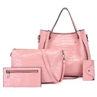 Women's Large All Seasons Pu Leather Fashion Bag Sets sku image 5