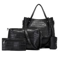 Women's Large All Seasons Pu Leather Fashion Bag Sets sku image 3