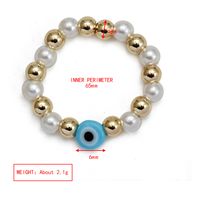 Mode Teufels Auge Künstliche Perle Kupfer Perlen Frau Ringe sku image 4