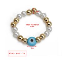 Mode Teufels Auge Künstliche Perle Kupfer Perlen Frau Ringe sku image 5