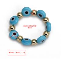 Fashion Devil's Eye Artificial Pearl Copper Beaded Women's Rings sku image 7