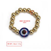 Fashion Devil's Eye Artificial Pearl Copper Beaded Women's Rings sku image 8