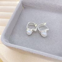 1 Pair Retro Heart Shape Flower Bow Knot Alloy Inlay Artificial Pearls Rhinestones Women's Earrings sku image 53