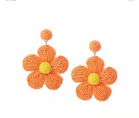 1 Pair Fashion Flower Rattan Handmade Women's Drop Earrings sku image 30