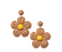 1 Pair Fashion Flower Rattan Handmade Women's Drop Earrings sku image 28