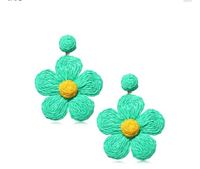 1 Pair Fashion Flower Rattan Handmade Women's Drop Earrings sku image 26