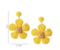 1 Pair Fashion Flower Rattan Handmade Women's Drop Earrings sku image 24
