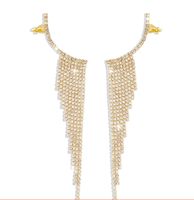 1 Pair Luxurious Tassel Alloy Plating Rhinestones Women's Drop Earrings sku image 1