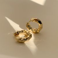 1 Pair Simple Style Irregular Solid Color Plating Copper 14k Gold Plated White Gold Plated Ear Studs sku image 2