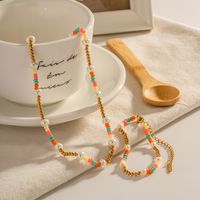 1 Stück Mode Mehrfarbig Rostfreier Stahl Ein Naturstein Süßwasserperle Perlen Überzug Armbänder main image 4