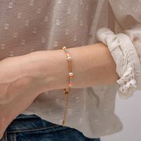 1 Piece Fashion Multicolor Stainless Steel Natural Stone Freshwater Pearl Beaded Plating Bracelets main image 9