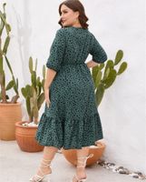 Sheath Dress Commute V Neck Half Sleeve Polka Dots Midi Dress Holiday main image 4