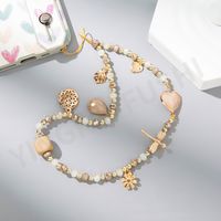 Vacation Style Color Matching Artificial Crystal Mobile Phone Lanyard Wholesale sku image 12