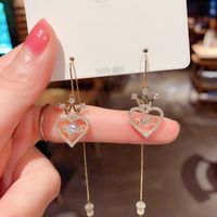 1 Pair Fashion Letter Square Heart Shape Inlay Imitation Pearl Alloy Artificial Gemstones Earrings sku image 137