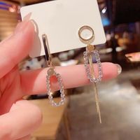 1 Pair Fashion Letter Square Heart Shape Inlay Imitation Pearl Alloy Artificial Gemstones Earrings sku image 138