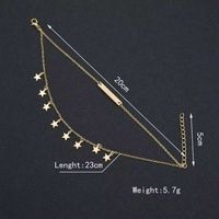 1 Piece Fashion Pentagram Sequin Metal Plating Gold Plated Silver Plated Unisex Anklet main image 2