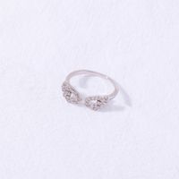 1 Piece Fashion Angel Wings Copper Plating Hollow Out Inlay Zircon Open Ring main image 2