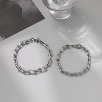 Hip-hop Geometric Titanium Steel Polishing Bracelets main image 4