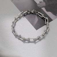 Hip-hop Geometric Titanium Steel Polishing Bracelets main image 1