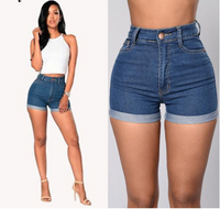 Women's Street Fashion Solid Color Shorts Jeans Wide Leg Pants main image 2