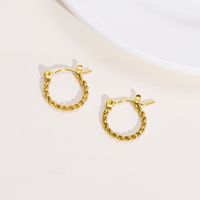 1 Pair Fashion Circle Plating 201 Stainless Steel Gold Plated Earrings main image 6