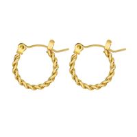 1 Pair Fashion Circle Plating 201 Stainless Steel Gold Plated Earrings main image 8
