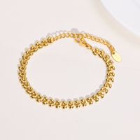 201 Stainless Steel Gold Plated Fashion Plating Geometric Bracelets Necklace main image 5