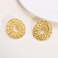 1 Pair Simple Style Oval Stainless Steel Plating Ear Studs main image 6