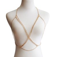 1 Piece Fashion Rhombus Alloy Inlay Rhinestones Women's Body Chain main image 4