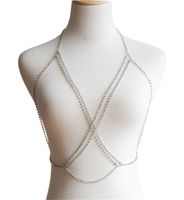 1 Piece Fashion Rhombus Alloy Inlay Rhinestones Women's Body Chain main image 3