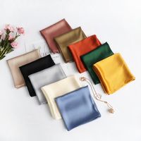 Women's Fashion Solid Color Satin Printing Silk Scarves main image 2