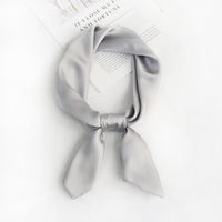 Women's Fashion Solid Color Satin Printing Silk Scarves sku image 3