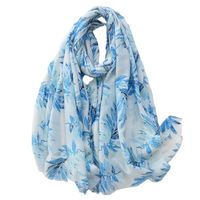 Women's Fashion Plant Polyester Satin Cotton Printing Cotton Linen Scarves main image 4