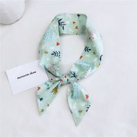 Women's Sweet Geometric Cotton And Linen Printing Silk Scarves sku image 7