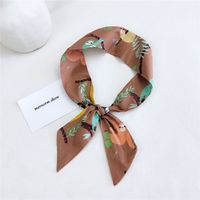 Women's Sweet Geometric Cotton And Linen Printing Silk Scarves sku image 27