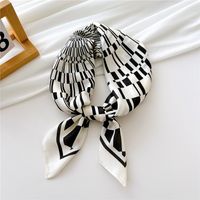Women's Elegant Geometric Polyester Printing Silk Scarves sku image 1