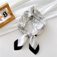 Women's Elegant Geometric Polyester Printing Silk Scarves sku image 7