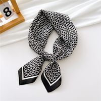 Women's Elegant Geometric Polyester Printing Silk Scarves sku image 10