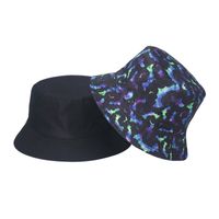 Unisex Hip-hop Punk Streetwear Graffiti Printing Flat Eaves Bucket Hat main image 4