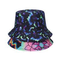 Unisex Hip-hop Punk Streetwear Graffiti Printing Flat Eaves Bucket Hat main image 6