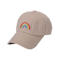 Unisex Fashion Rainbow Embroidery Flat Eaves Baseball Cap sku image 1