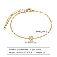 IG Style Korean Style Round Heart Shape Flower 304 Stainless Steel 18K Gold Plated Zircon Bracelets In Bulk sku image 5
